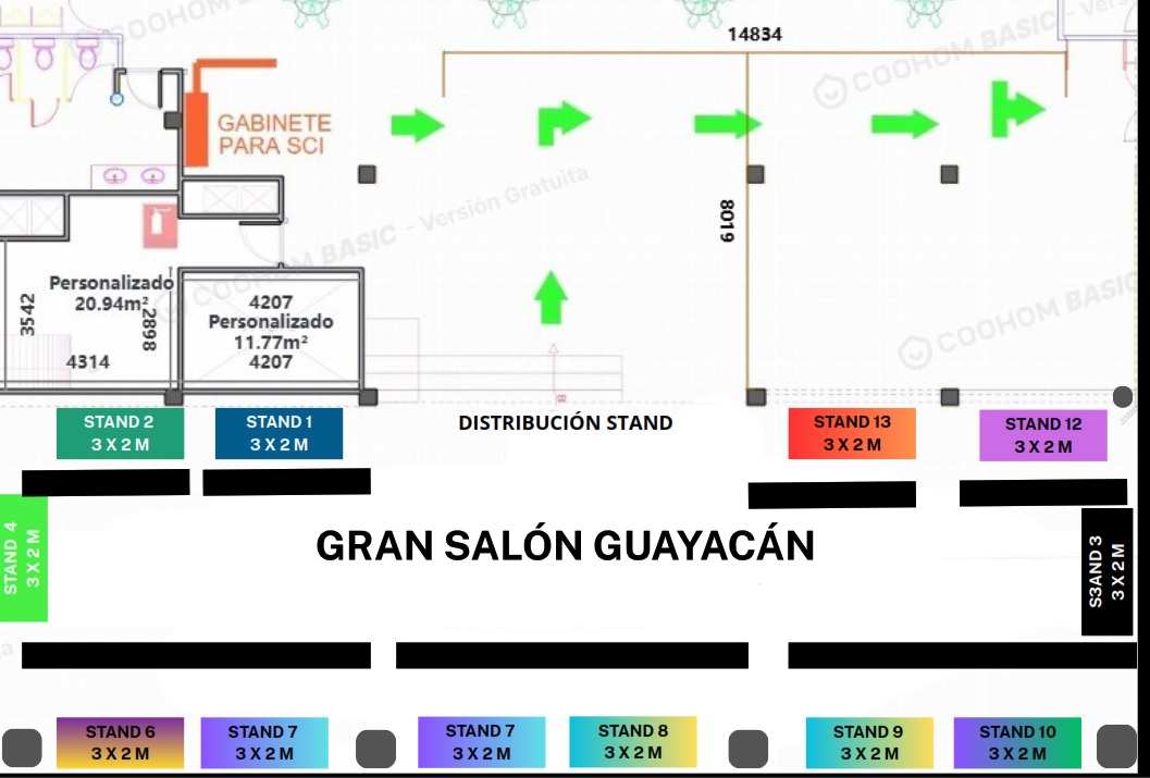 Distribución oficial Gran Salón Guayacán